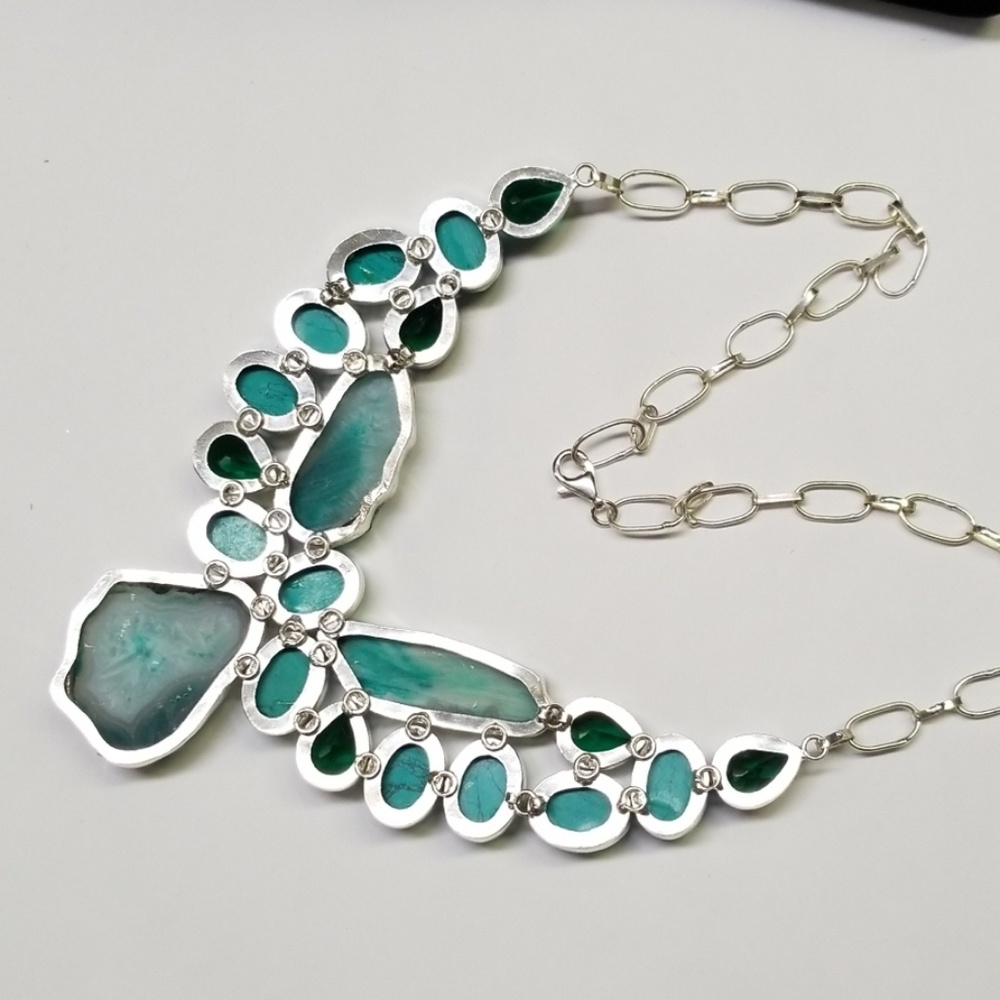 Gemstone Statement Necklace - image 7